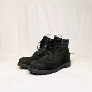 Timberland Black Nubuck Leather Boys Premium 6 inch Boots~7~12907